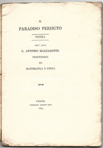 Il paradiso perduto.