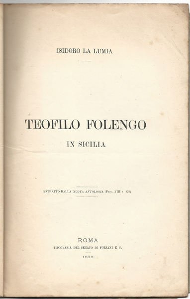 Teofilo Folengo in Sicilia.