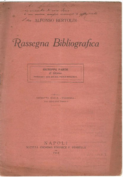 Rassegna bibliografica. Giuseppe Parini, Il giorno.