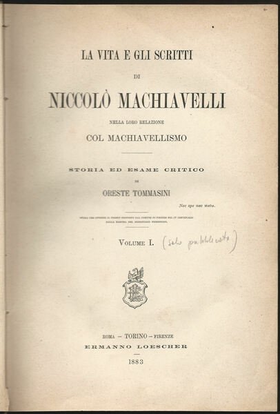 La vita e gli scritti di Niccolo Machiavelli nella loro …