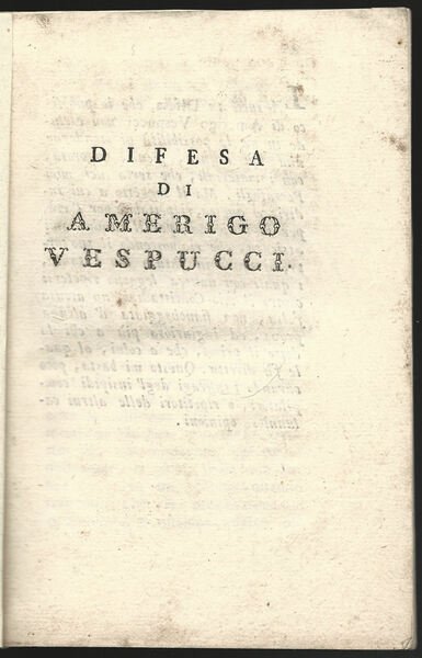 Difesa di Amerigo Vespucci.