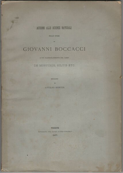 Accenni alle scienze naturali nelle opere di Giovanni Boccacci e …