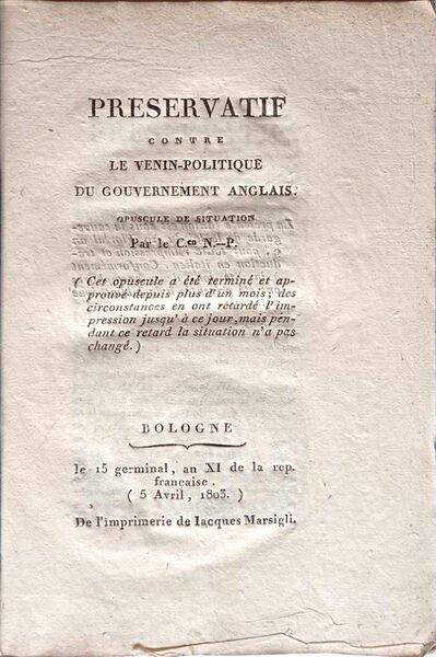 Préservatif contre le venin-politique du gouvernement anglais.