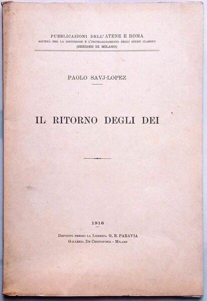 Il ritorno degli dei.