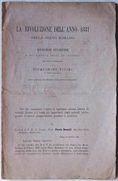 La rivoluzione dell'anno 1831 nello Stato Romano. Memorie storiche e …