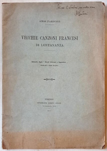 Vecchie canzoni francesi di lontananza.