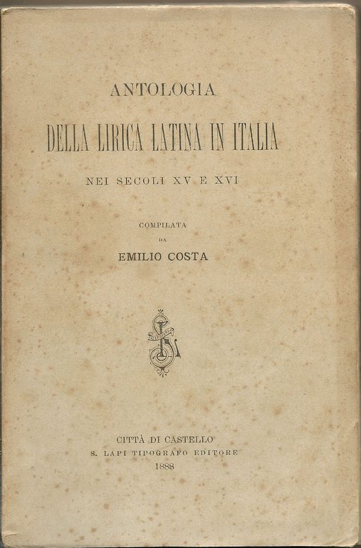 Antologia della lirica latina in Italia nei secoli XV e …