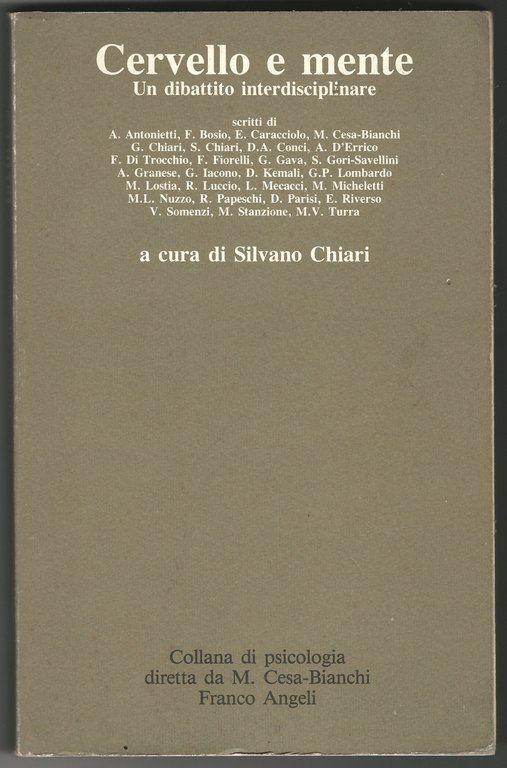 Cervello e mente. Un dibattito interdisciplinare.