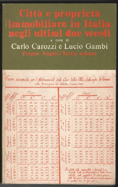 Città e proprietà immobiliare in Italia negli ultimi due secoli.