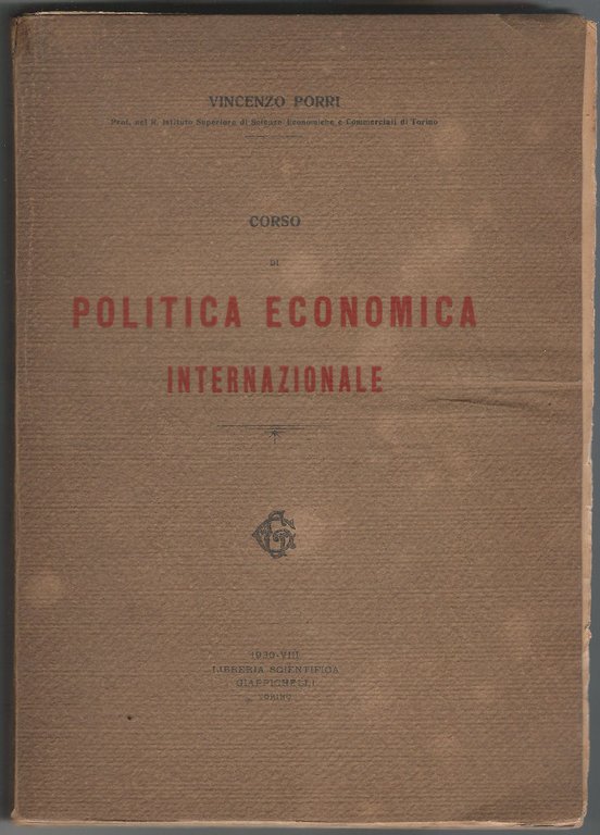 Corso di politica economica internazionale.