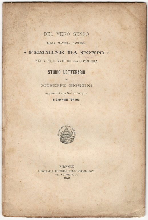 Del vero senso della maniera dantesca «femmine da conio» nel …