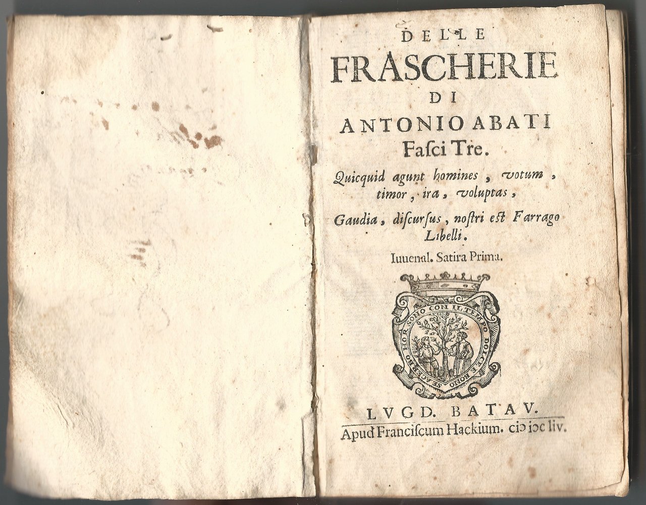 Delle frascherie di Antonio Abati. Fasci Tre.