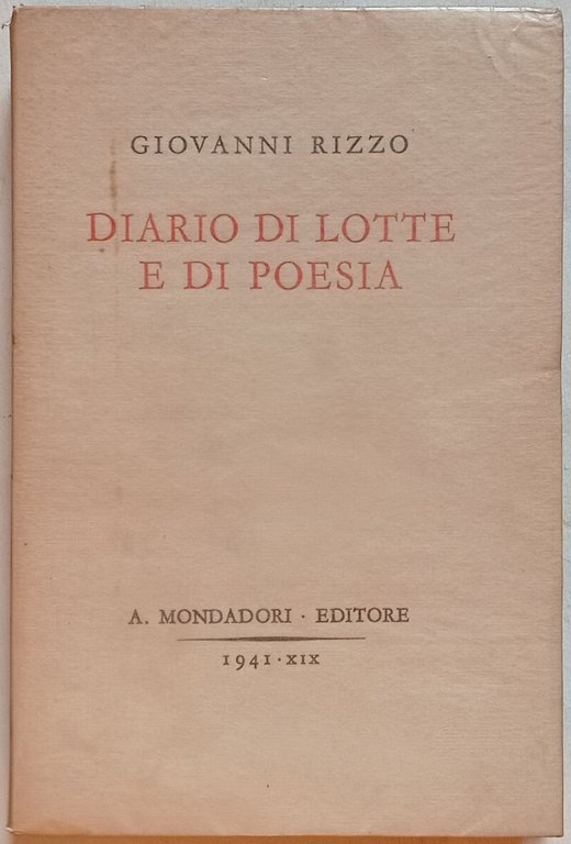 Diario di lotte e di poesia.