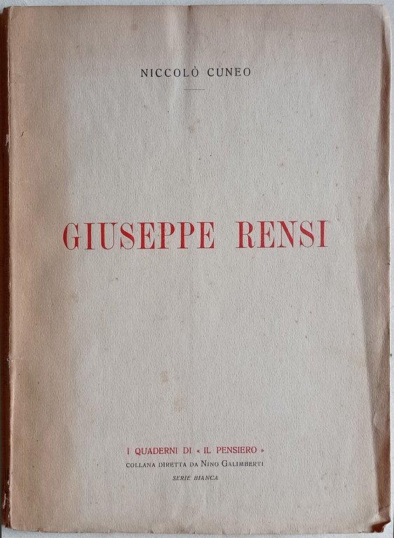 Giuseppe Rensi.