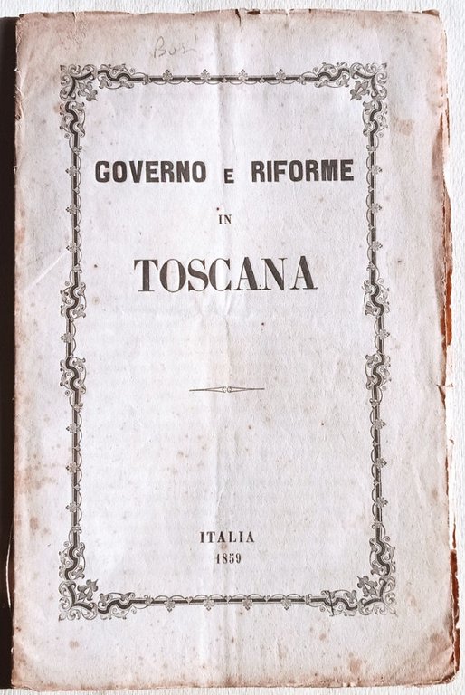 Governo e riforme in Toscana.