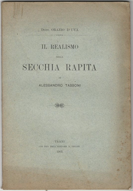 Il realismo nella Secchia rapita di Alessandro Tassoni.