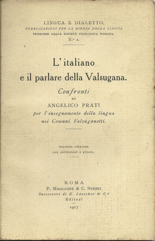 L'italiano e il parlare della Valsugana. Confronti per l'insegnamento della …