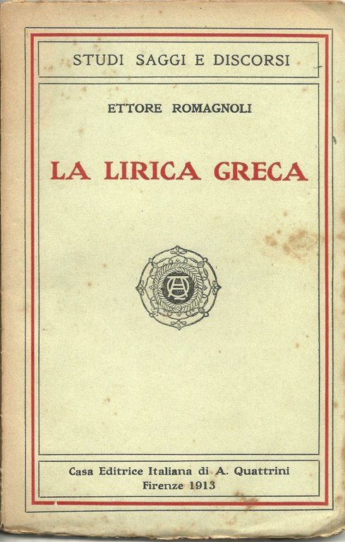 La lirica greca.