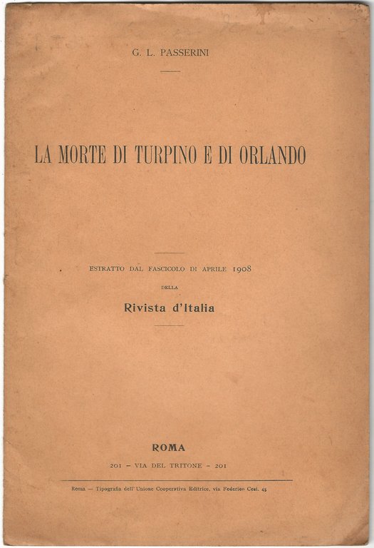 La morte di Turpino e di Orlando.