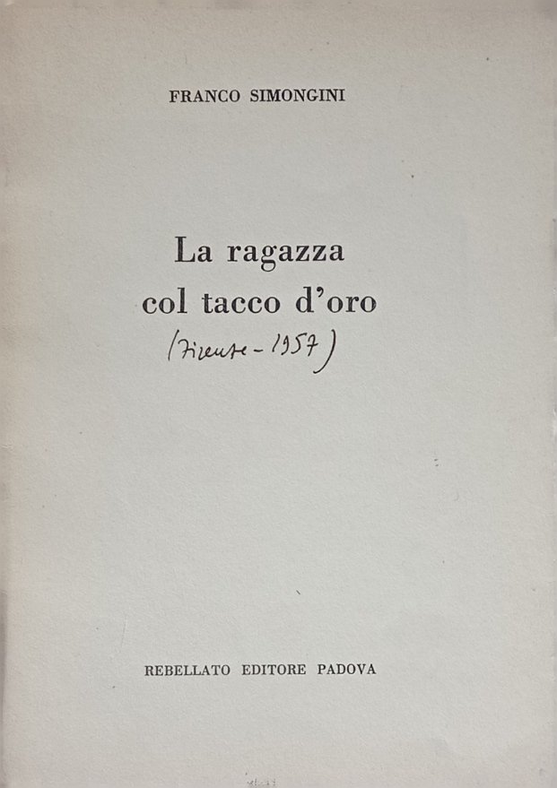 La ragazza col tacco d'oro.