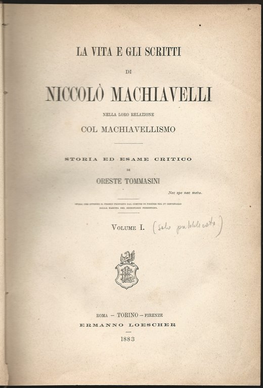 La vita e gli scritti di Niccolo Machiavelli nella loro …