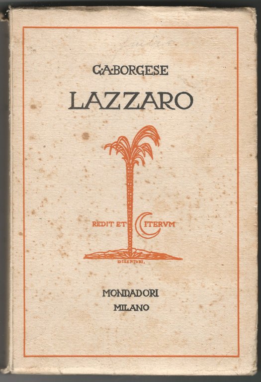 Lazzaro. Un prologo e tre atti.