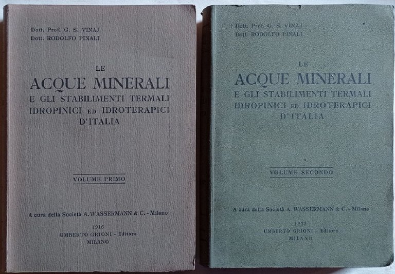 Le acque minerali e gli stabilimenti termali, idropinici ed idroterapici …