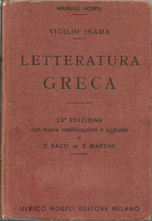 Letteratura greca.