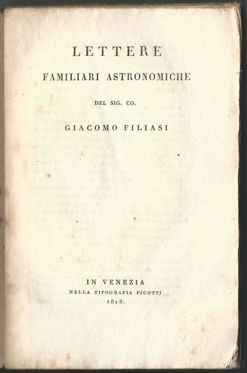 Lettere familiari astronomiche.