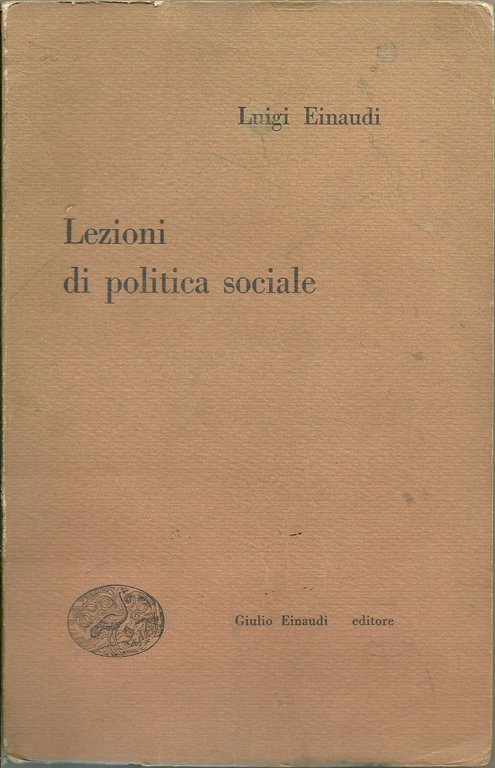 Lezioni di economia sociale.