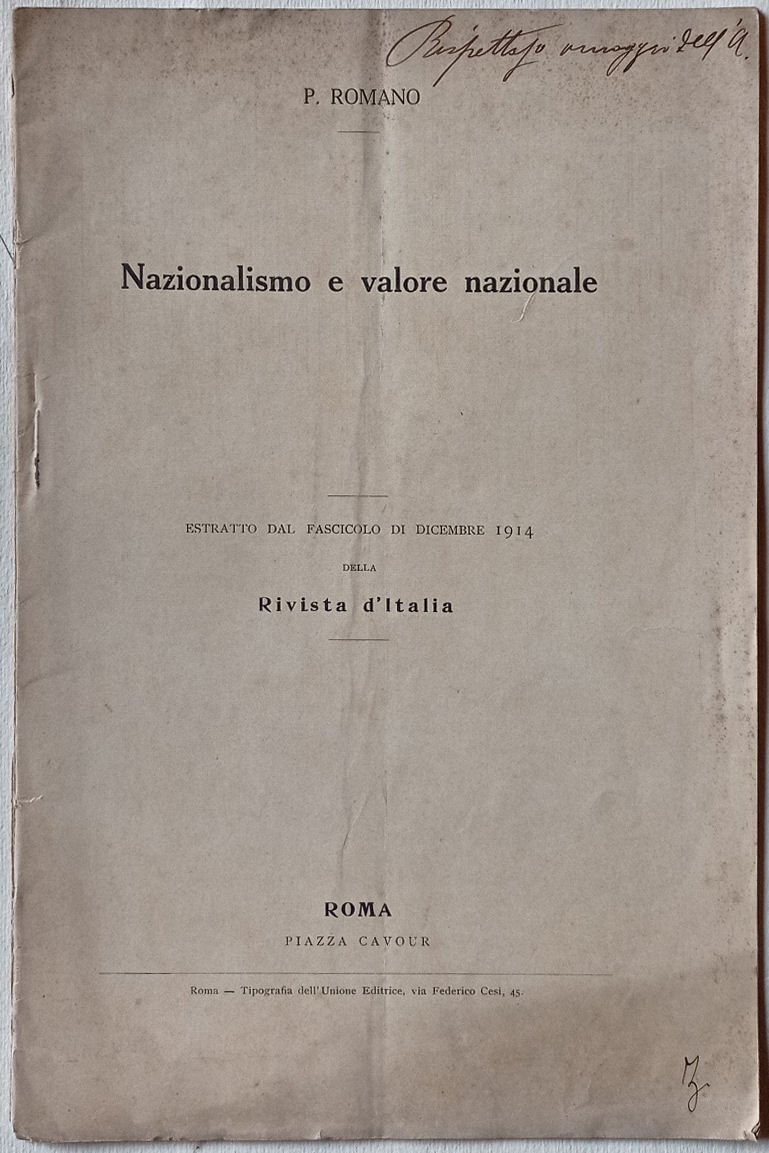 Nazionalismo e valore nazionale.