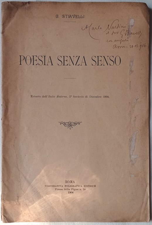Poesia senza senso.