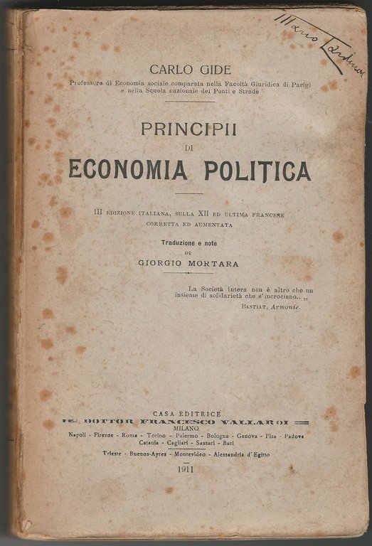 Principii di economia politica.