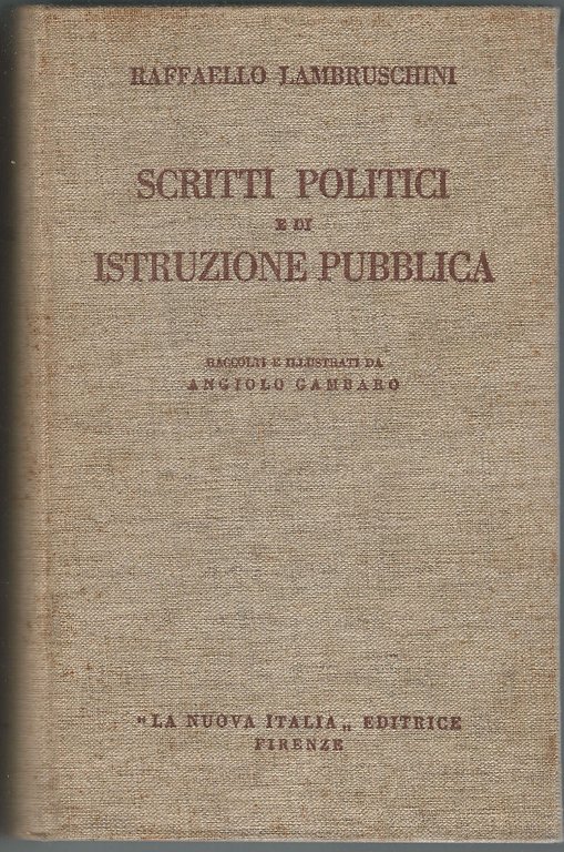 Scritti politici e di istruzione pubblica.