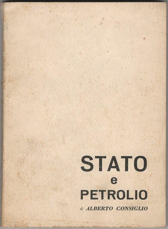 Stato e petrolio.