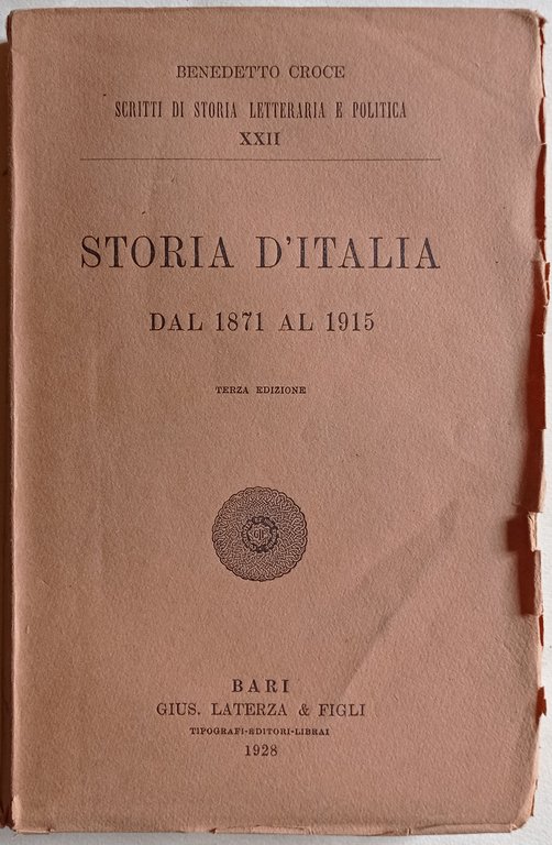 Storia d'Italia dal 1871 al 1915.