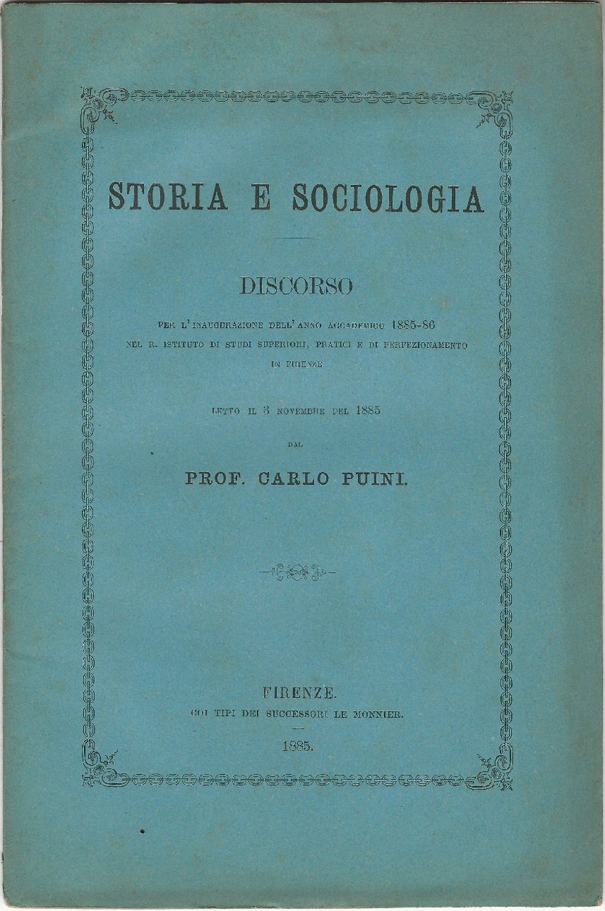 Storia e sociologia.