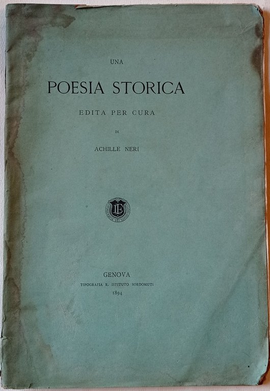 Una poesia storica.