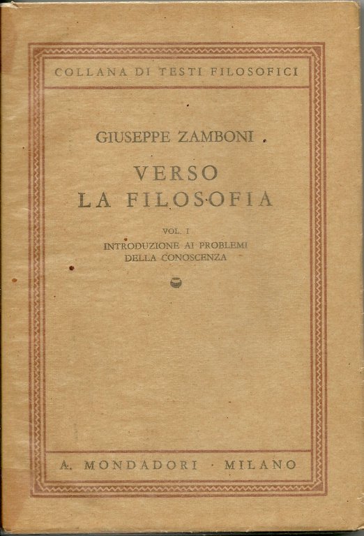 Verso la filosofia.