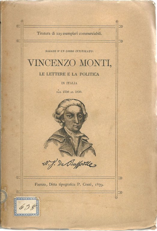 Vincenzo Monti. Le lettere e la politica in Italia dal …