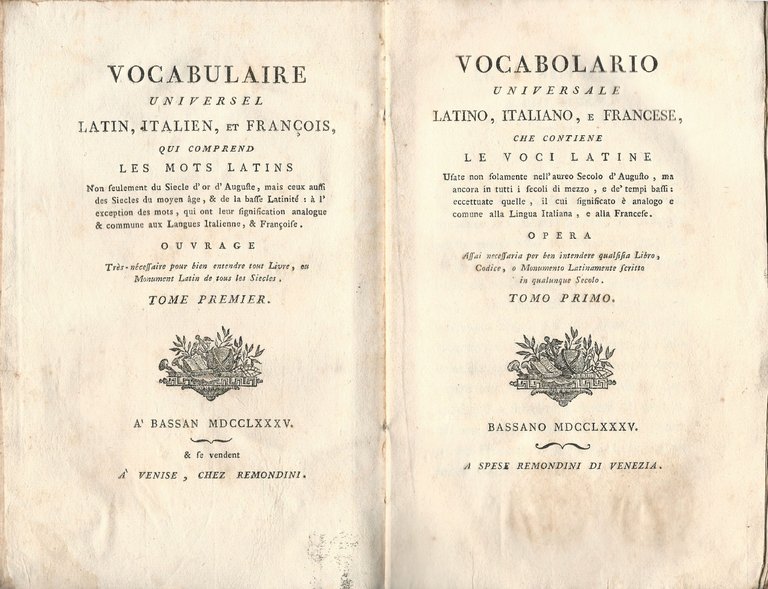 Vocabolario universale latino, italiano, e francese, che contiene le voci …