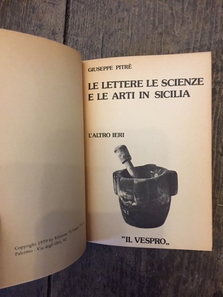 Le lettere le scienze e le arti in Sicilia