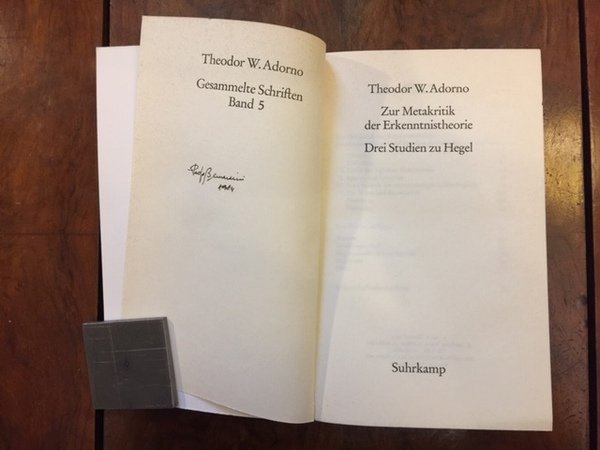 Zur Metakritik der Erkenntnistheorie. Drei Studien zu Hegel. Gesammelte Schriften …