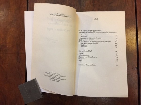 Zur Metakritik der Erkenntnistheorie. Drei Studien zu Hegel. Gesammelte Schriften …