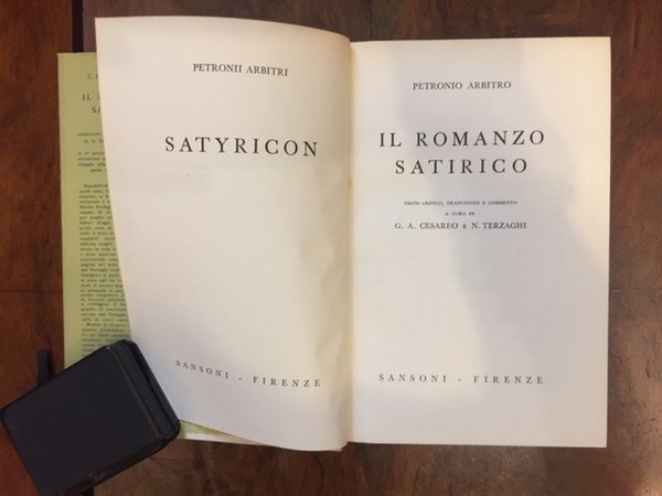 Il romanzo satirico. Testo critico, traduzione e commento a cura …