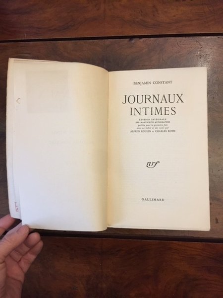 Journaux intimes. Editions intégrale des manuscrits autographes publiée pour la …