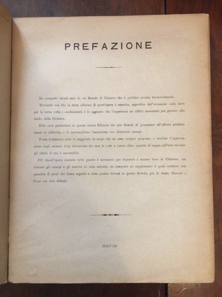 Metodo completo per chitarra composto espressamente per l'insegnamento di suo …