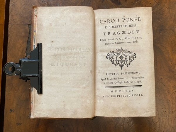 Caroli Porée e Societate Jesu Tragoediae, editae opera P. Cl. … | Immagine principale