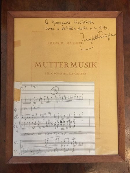 Muttermusik per orchestra da camera [Quadro con copertina dello spartito …