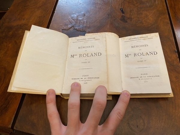Memoires de M.me Roland Tome Ier (et II, III, IV …